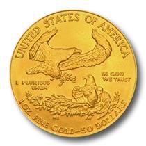 American Eagle 1 Feinunze Gold (USA) - Vorderseite Zlatá Mince American Eagle 1 Oz - Líc