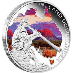 Stříbrná mince "The Land Down Under - Didgeridoo 2013" 1oz Proof - Líc