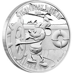 Stříbrná mince Disney - parník Willie 2014 1 Oz  Proof  - Líc