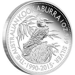 Stříbrná mince World Money Fair - Berlin Coin Show Special - 25 výročí Australský ledňáček 2015 1oz  Proof  - Líc