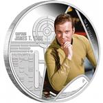 Stříbrná mince Star Trek The Original -  Kapitán James T. Kirk 1oz  Proof 2015 - líc