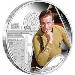 Stříbrná mince Star Trek The Original -  Kapitán James T. Kirk 1oz  Proof 2015 - líc