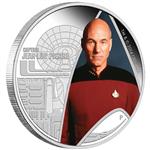 Stříbrná mince Star Trek The Next Generation -  Kapitán Jean- Luc Picard 1oz  Proof 2015 - Líc