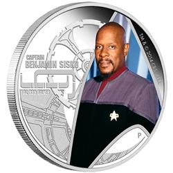 Stříbrná mince Star Trek: Deep Space Nine -  Kapitán Benjamin Sisko  1oz  Proof 2015 - Líc